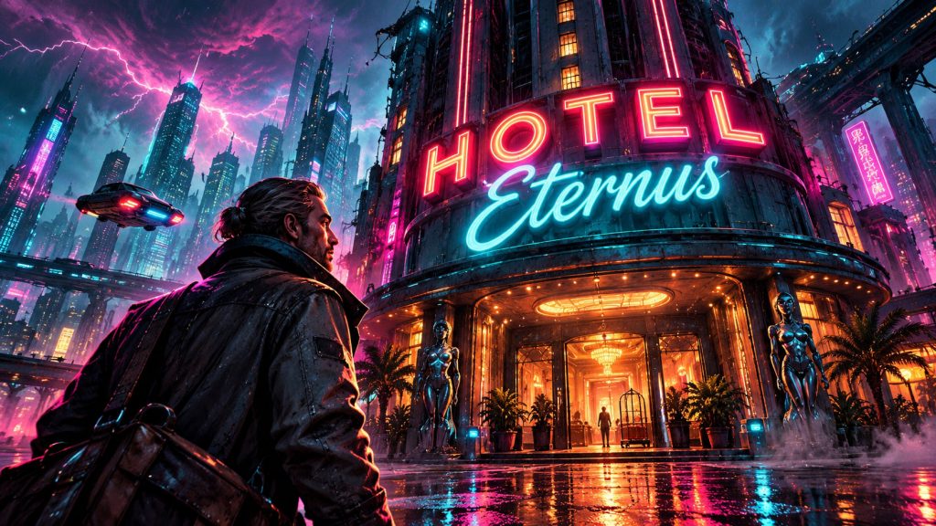 Hotel Eternus cyberpunk feature screenplay